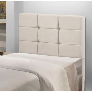Cabeceira Estofada Cama Box Solteiro 0.90 Julia Veludo Speciale Home Bege Marfim