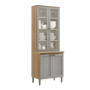 Cristaleira 80cm 4 Portas Com Vidro Thb Royal
