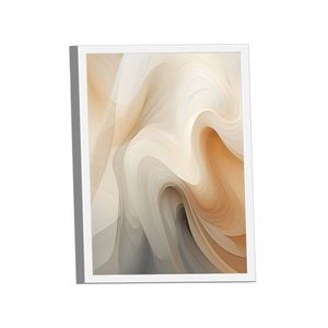 Quadro Abstrato Claro Curvas -- Br Artes