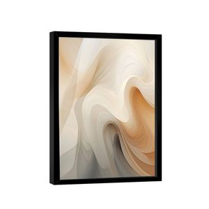 Quadro Abstrato Claro Curvas -- Br Artes