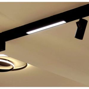 Plafon Modular Magnético Para O Sistema Linear Da Linha System Led Integrado 10w 2700k 300lm Ip20 Preto