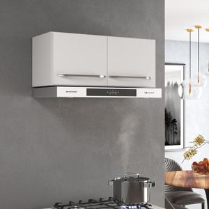 Armário Aéreo Modulado Para Geladeira Fidelitá Viena 70cm 2 Portas Branco
