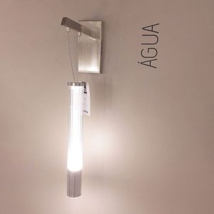 Arandela água 23cmx7cmx54cm 1xled Integrado 7w 3000k 400lm Ip20 Níquel