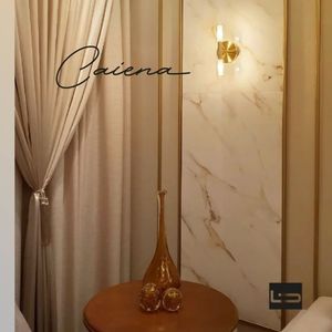 Arandela Caiena 12cmx10cmx28cm 2xg9 Halopin Max 25w Ip20 Dourado