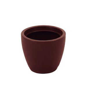 Vaso Tramontina Asteca Em Polietileno Concreto Com Prato 38 Cm Tramontina