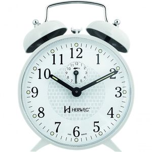 Relógio Despertador Mecânico A Cordas 2206 Branco - Branco