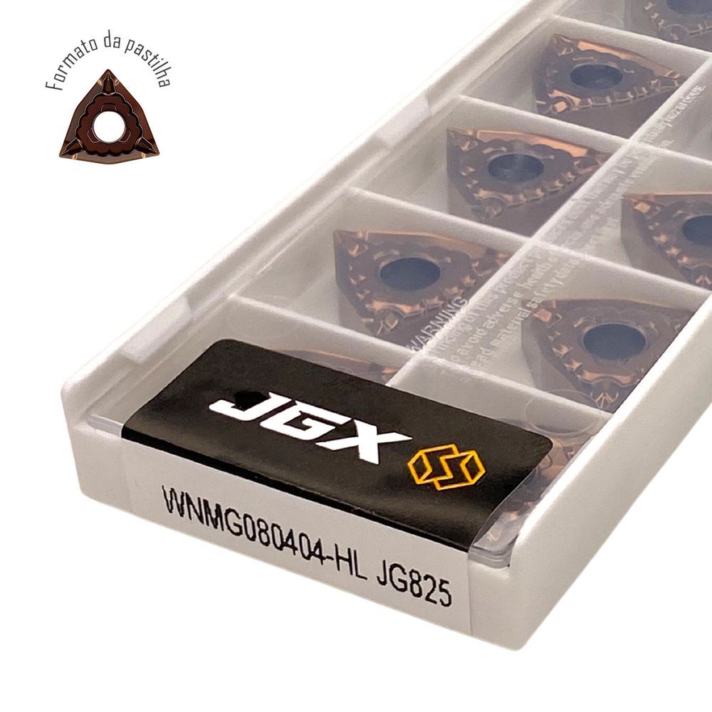 Inserto Pastilha Wnmg 080404-hl - Jg825 - 10 Pcs - Jgx