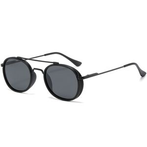 Óculos De Sol Steampunk Unissex Redondo Com Proteção Uv400