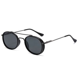 Óculos De Sol Steampunk Unissex Redondo Com Proteção Uv400