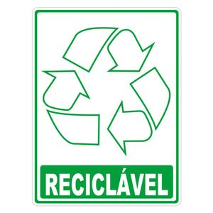 Adesivo Lixo Reciclavel 20cm X 15cm Nome Do Desenho Reciclável