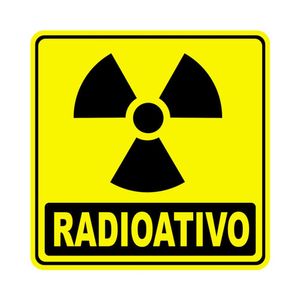 Adesivo Lixo Radioativo 1 Unidade 20cm X 20cm Nome Do Desenho Radioativo