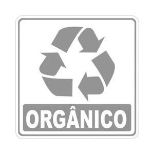 Adesivo Lixo Reciclavel Organico 01 Unidade 20cm X 20cm Nome Do Desenho Orgãnico