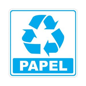 Adesivo Lixo Reciclavel 15cmx15cm Nome Do Desenho Papel