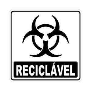 Adesivo Lixo Infectante1 Unidade 10cmx10cm Nome Do Desenho Infectante