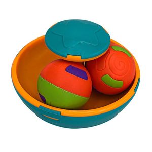 Pião Gira Ball Com 2 Bolinhas Chocalho