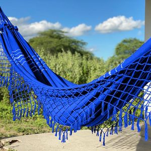 Rede De Descanso Confortável Lazer Azul Royal