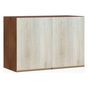 Maleiro Ponte 2 Portas 97 Cm Nogueira Dourado Com Crema