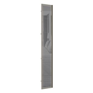 Porta Para Roupeiro De Canto Reto Com E Inox Inox Prata