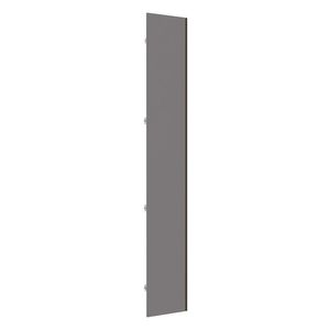 Porta Para Roupeiro Canto Individual 40cm Inox Cinza Puro