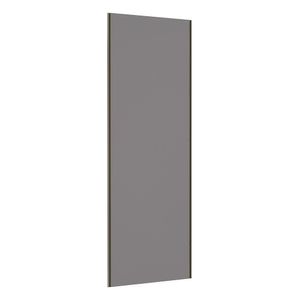 Porta De Correr 80cm Inox Sem Kit Ferragem Cinza Puro