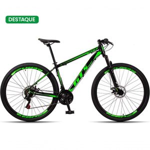 Bicicleta 29 Gt Mx7 21 Marchas Mtb Alumínio Preto+Verde