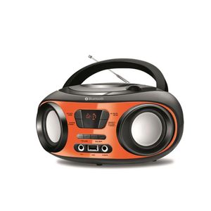 Rádio Portátil Mondial Up Bx-18 Com Entrada Usb Bluetooth 8W Preto Com Laranja Bivolt