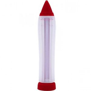 Caneta Para Confeitar Decorar Chocolate Silicone Bico Duplo