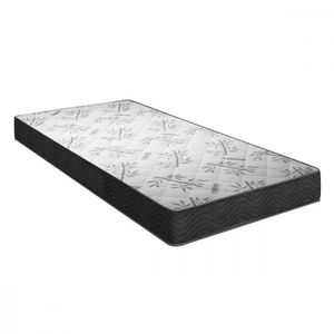 Colchão Solteiro De Espuma D33 Kairo 88x188 X19 Com Eps Preto Com Branco