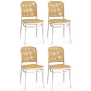 Kit 4 Cadeiras De Jantar Roma Para Sala E Cozinha - Branco