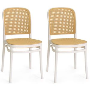 Kit 2 Cadeiras De Jantar Roma Para Sala E Cozinha - Branco