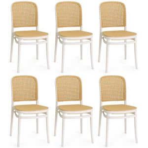 Kit 6 Cadeiras De Jantar Roma Para Sala E Cozinha - Branco