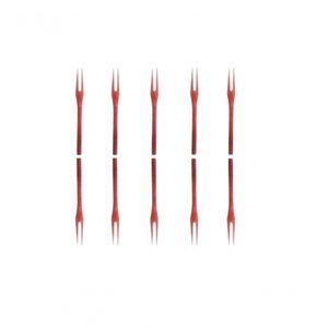 Kit 100 Peças Garfo Petisco Grande De Pau Madeira 22 Cm