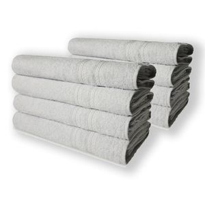 Kit 8 Toalhas De Banho Itália Soft 100% Algodão 430g-m 80x150cm - Branco Branco