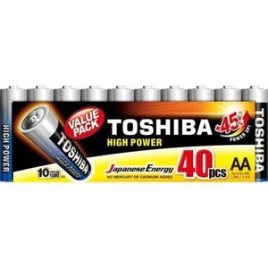 Pilha Alcalina Aa 1,5v Lr6gcp (c-40 Pilhas) Toshiba [f002]