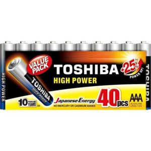Pilha Alcalina Aaa 1,5v Lr03gcp (c-40 Pilhas) Toshiba [f002]