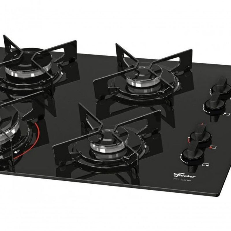 Fogão Cooktop Fischer 4 Bocas Tripla Chama Fit Line 2629957078 Bivolt