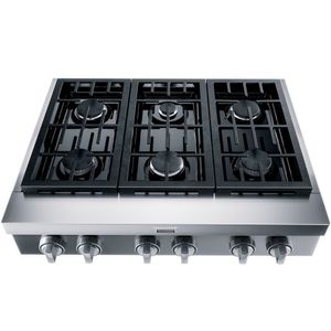 Rangetop de Embutir Semiprofissional Brastemp Gourmand 6 Bocas Inox com Chamas de Alta Potência e Simmer Bdr90ar 110v