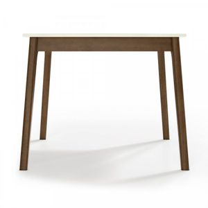 Mesa de Jantar 138cm Club Artemobili Branco Pérola-garapa