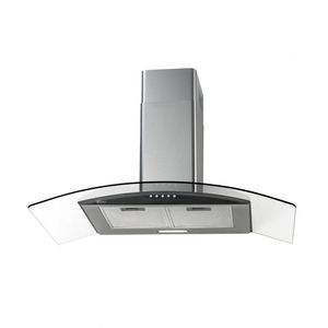 Coifa De Parede 90Cm Vidro Fit Fischer 127V Inox