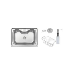Cuba de Sobrepor Morgana Inox com Dosador e Cesta Tramontina 93806/152