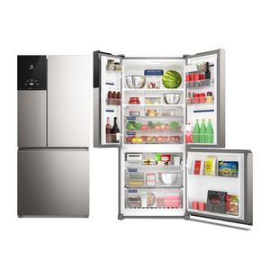 Geladeira Refrigerador Electrolux Efficient 3 Portas Im8s Inox 110v