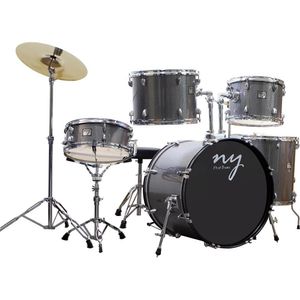 Bateria Acústica 2t Pr Sp Silver Sparkle Prata Com Banco Ny F1rst [f097]