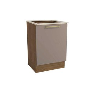 Balcão Cozinha P-cooktop Botanic M629 Top 1 Porta C-tampo 60cm Nogueira-fendi-orion
