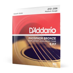 Encordoamento Violão Aço 13-56 D Addario Phosphor Ej17 [f035]