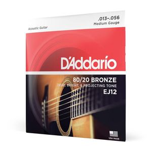 Encordoamento Violão Aço 13-56 D Addario 80-20 Bronze Ej12 [f035]