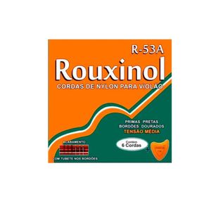 Encordoamento Violão Nylon-preto-dourada Tensão Média Rouxinol - R53a [f108]