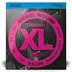 Encordoamento Para Contrabaixo D Addario Exl170 Aço 0.45 [f002]
