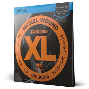 Encordoamento Baixo 5c 50-135 D Addario Xl Nickel Exl160-5 [f035]