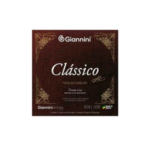 Encordoamento Giannini Clássico P-violão Nylon 65-35 Prateado Leve Genwpl [f108]