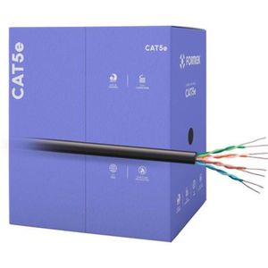 Cabo De Rede Cat5e 305m Fortrek Fk500c Cmx Preto - Cx - 305 [f002]
